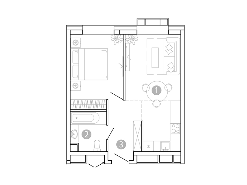Продажа 1-комнатной новостройки, Чита, 1-я Коллективная улица