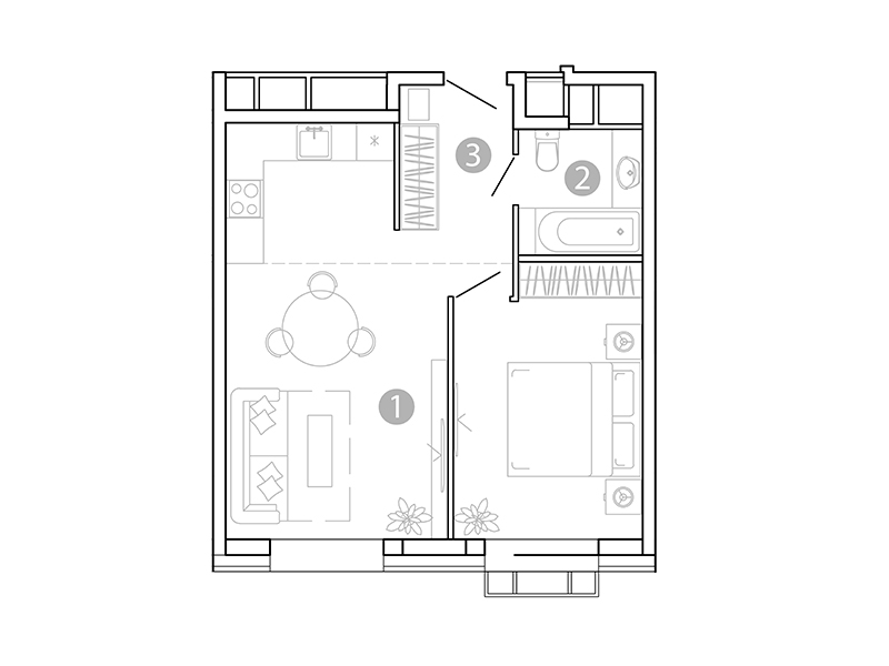 Продажа 1-комнатной новостройки, Чита, 1-я Коллективная улица