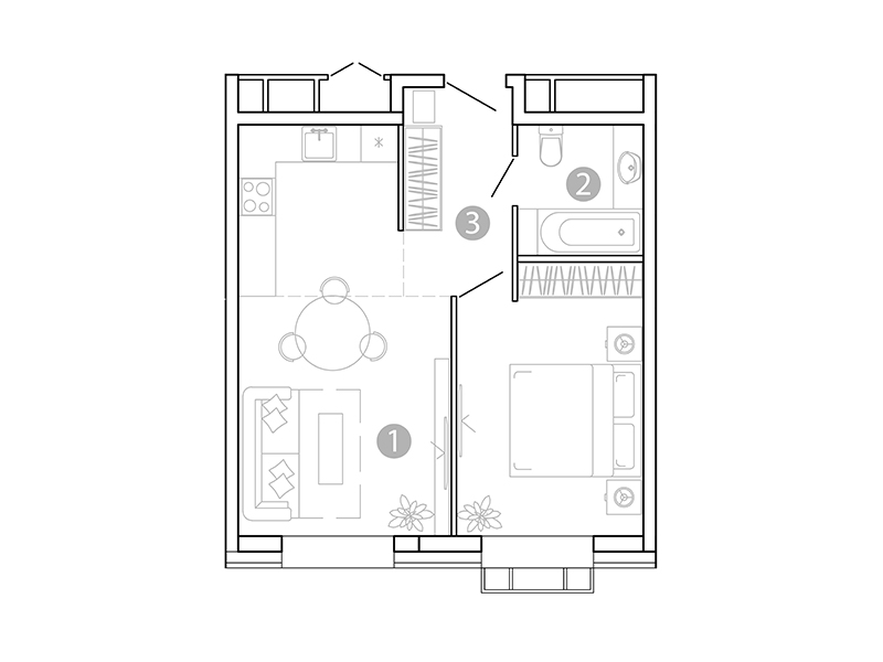 Продажа 1-комнатной новостройки, Чита, 1-я Коллективная улица