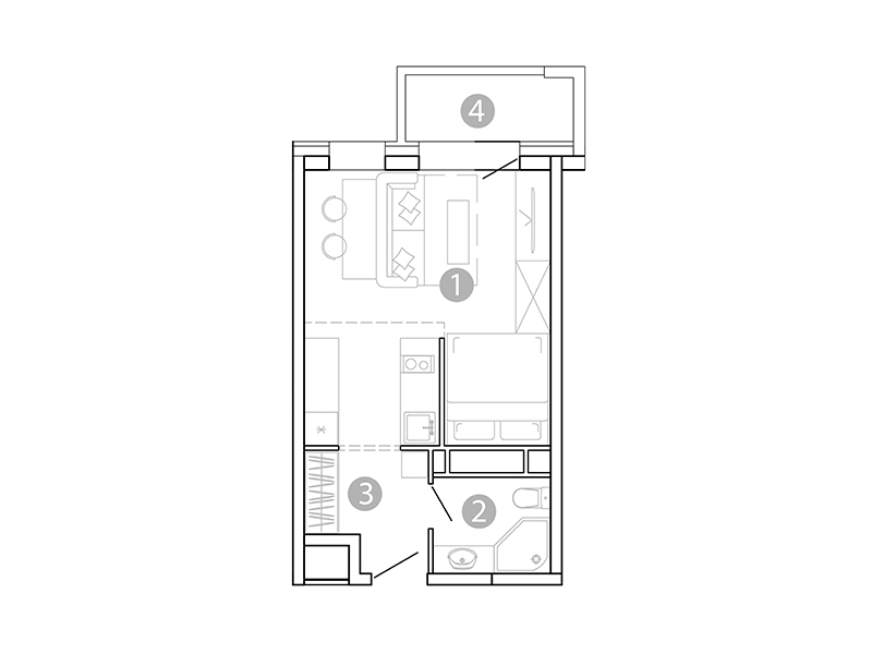 Продажа 1-комнатной новостройки, Чита, 1-я Коллективная улица