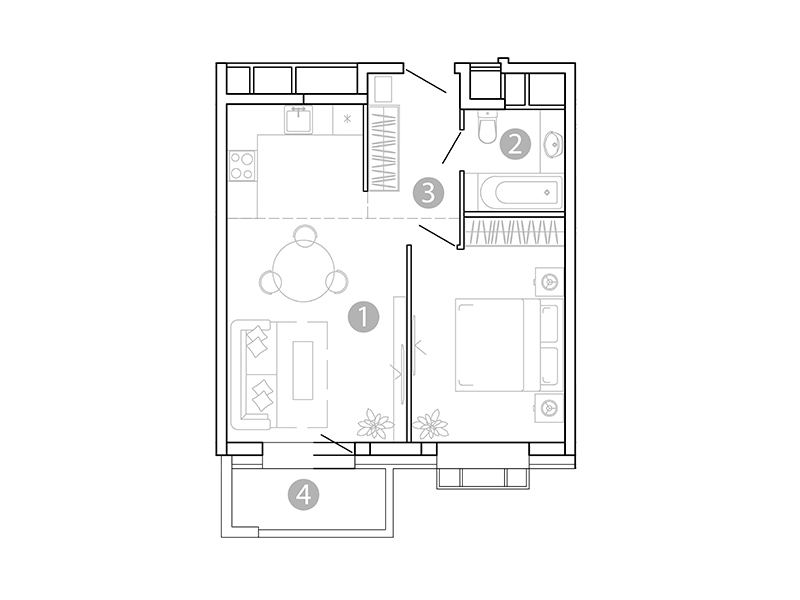 Продажа 1-комнатной новостройки, Чита, 1-я Коллективная улица