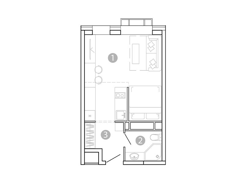 Продажа 1-комнатной новостройки, Чита, 1-я Коллективная улица