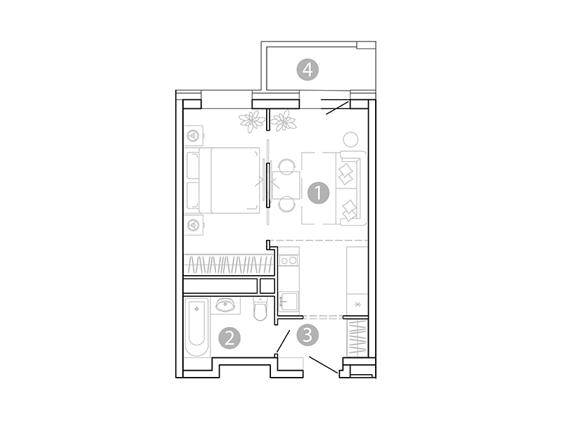 Продажа 1-комнатной новостройки, Чита, 1-я Коллективная улица