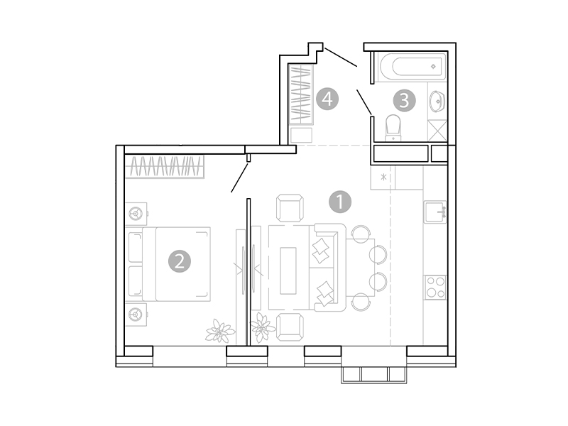 Продажа 2-комнатной новостройки, Чита, 1-я Коллективная улица