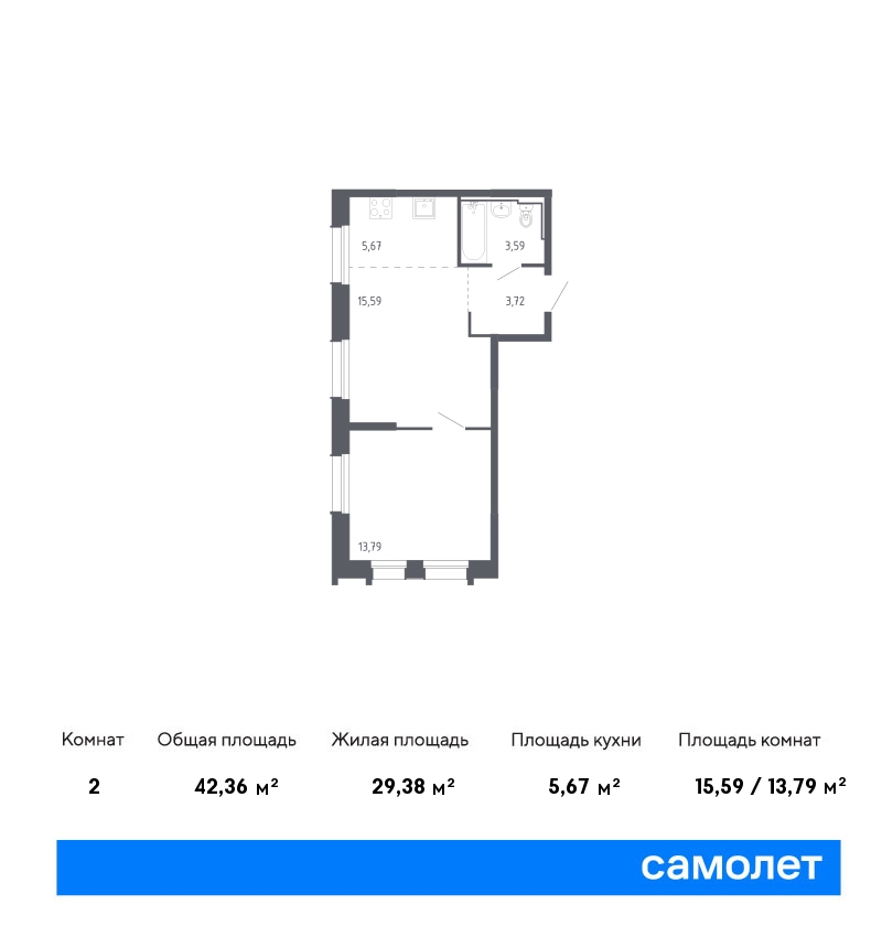 Продажа 2-комнатной новостройки, Владивосток, жилой комплекс Квартал Нейбута,  141к1
