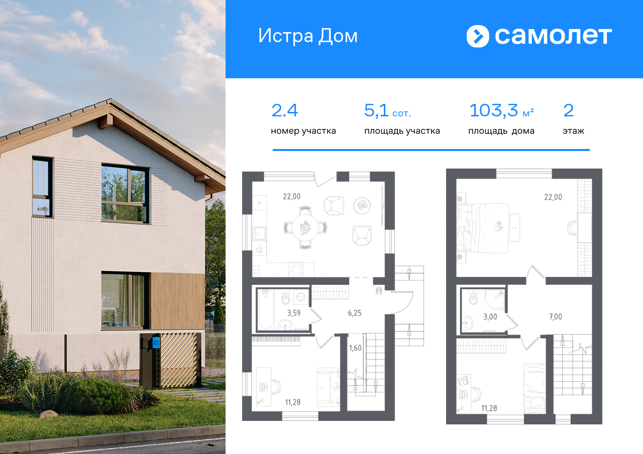 Продажа дома, 103м <sup>2</sup>, 5 сот., Московская, коттеджный посёлок Истра дом,  1.1